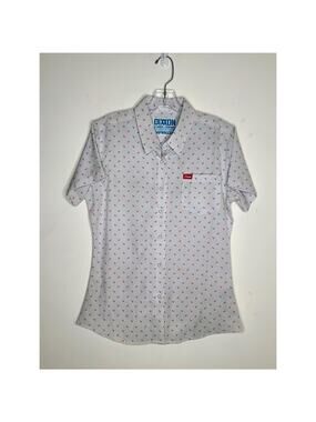 Dixxon D-lite shipwrecked short sleeve button down shirt anchors - medium